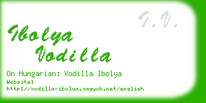 ibolya vodilla business card